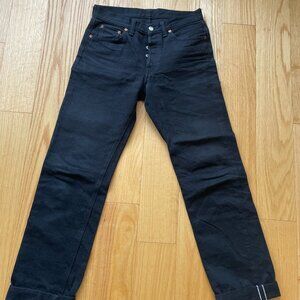 Samurai S710NBKII 17oz Double Black Selvedge Denim - Slim Straight Fit size 33
